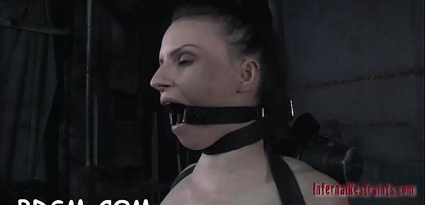  Caged babe forced to give oral-stimulation